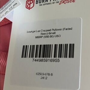 Born Primitive Lounge Lux Short and cropped pullover in Soft Pink